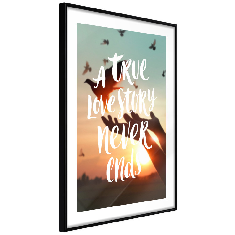 Poster A True Love Story Never Ends - white English text on a nature background 125368 additionalImage 11