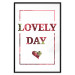 Wall Poster Lovely Day - English text with a red plant motif on a white background 125468 additionalThumb 18