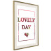Wall Poster Lovely Day - English text with a red plant motif on a white background 125468 additionalThumb 6