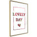 Wall Poster Lovely Day - English text with a red plant motif on a white background 125468 additionalThumb 11