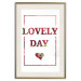Wall Poster Lovely Day - English text with a red plant motif on a white background 125468 additionalThumb 19
