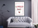 Wall Poster Lovely Day - English text with a red plant motif on a white background 125468 additionalThumb 8