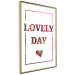 Wall Poster Lovely Day - English text with a red plant motif on a white background 125468 additionalThumb 13
