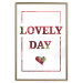 Wall Poster Lovely Day - English text with a red plant motif on a white background 125468 additionalThumb 20