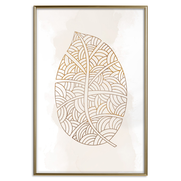 Poster Intricate Nature - abstract leaf with multiple patterns on a white background 125668 additionalImage 20