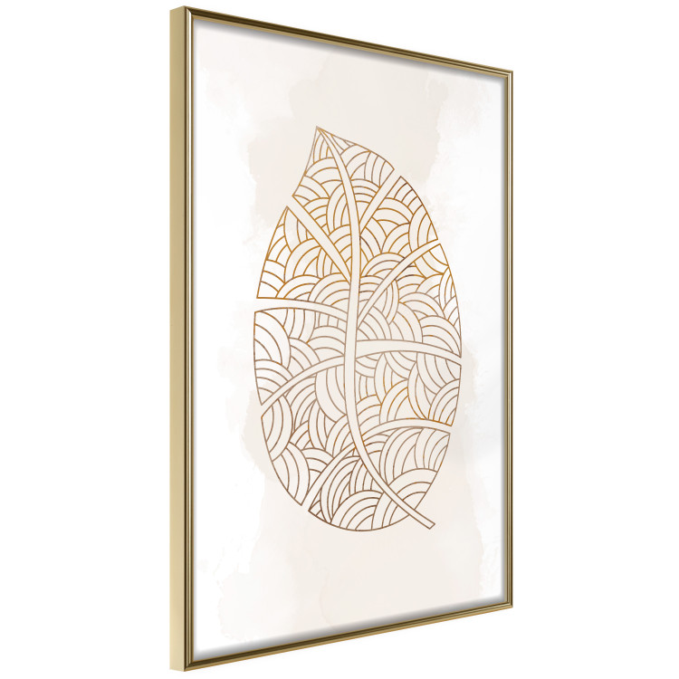 Poster Intricate Nature - abstract leaf with multiple patterns on a white background 125668 additionalImage 14