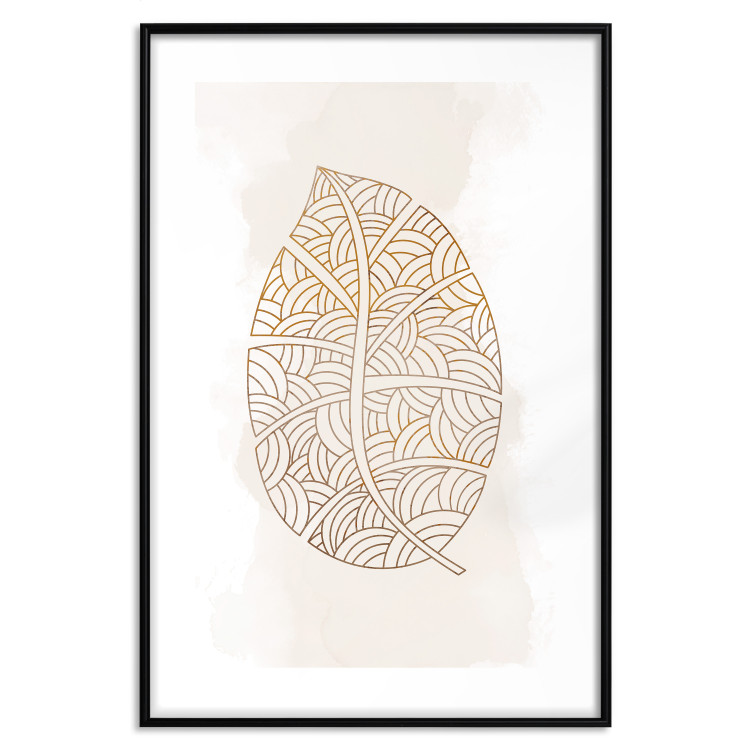 Poster Intricate Nature - abstract leaf with multiple patterns on a white background 125668 additionalImage 17