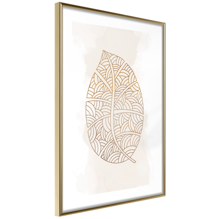 Poster Intricate Nature - abstract leaf with multiple patterns on a white background 125668 additionalImage 6