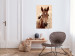 Poster Bright Mane - portrait of a brown animal against a golden nature background 126868 additionalThumb 2