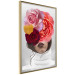 Wall Poster White Sweater - abstract woman with colorful flowers on light background 127868 additionalThumb 12