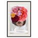 Wall Poster White Sweater - abstract woman with colorful flowers on light background 127868 additionalThumb 19
