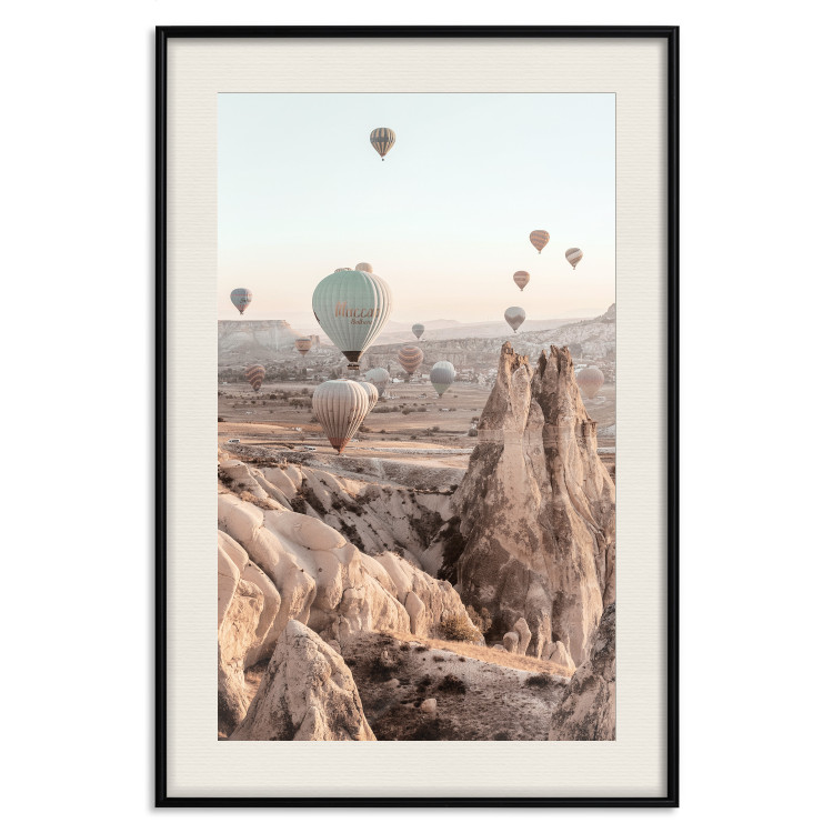 Wall Poster Magical Journey - landscape overlooking stone peaks and hot air balloons 129468 additionalImage 19