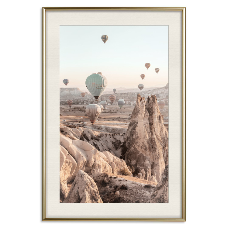 Wall Poster Magical Journey - landscape overlooking stone peaks and hot air balloons 129468 additionalImage 20