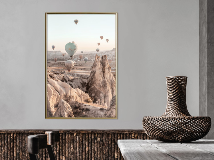 Wall Poster Magical Journey - landscape overlooking stone peaks and hot air balloons 129468 additionalImage 10