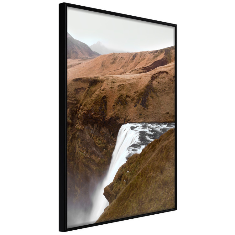 Wall Poster Rusty Hills - landscape of a river forming a waterfall against brown mountains 130268 additionalImage 11