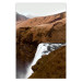 Wall Poster Rusty Hills - landscape of a river forming a waterfall against brown mountains 130268