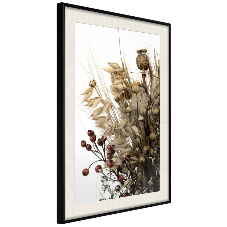 Poster Golden Notebook - autumn plants on a white background in a boho motif 130468 additionalImage 2