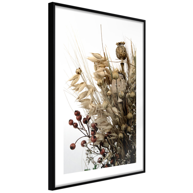 Poster Golden Notebook - autumn plants on a white background in a boho motif 130468 additionalImage 6