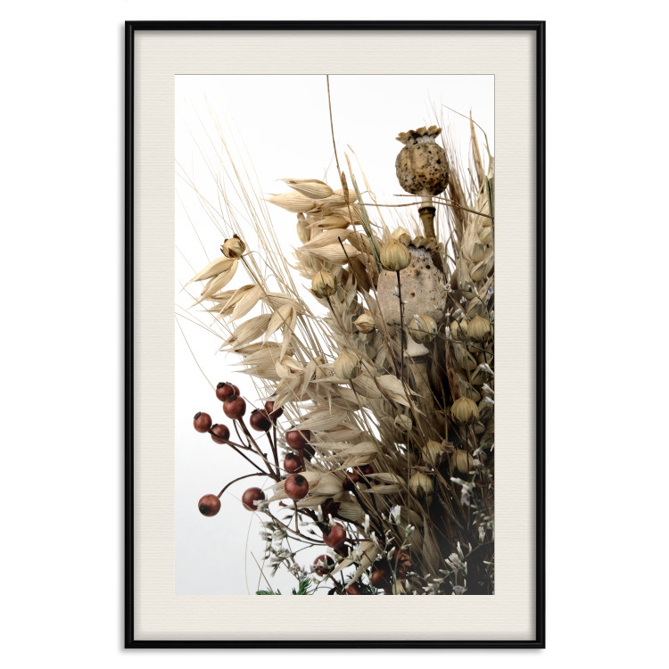 Poster Golden Notebook - autumn plants on a white background in a boho motif 130468 additionalImage 19