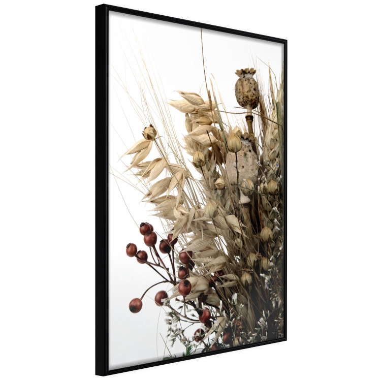 Poster Golden Notebook - autumn plants on a white background in a boho motif 130468 additionalImage 13