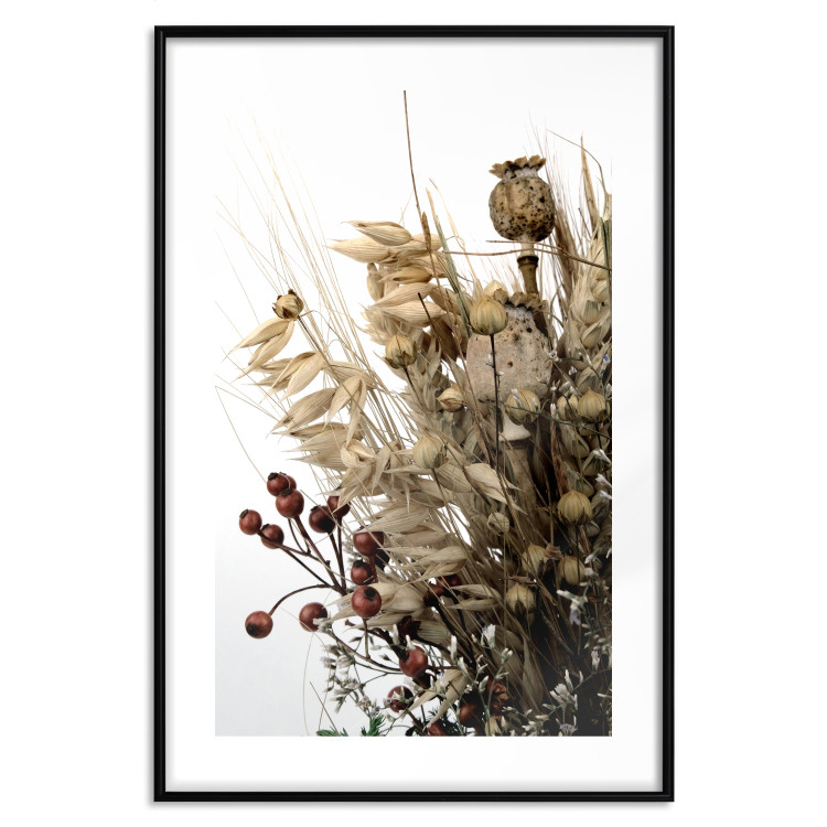 Poster Golden Notebook - autumn plants on a white background in a boho motif 130468 additionalImage 15