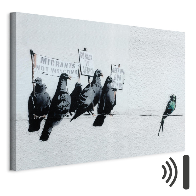 Canvas Art Print Protesting Birds by Banksy 132468 additionalImage 8