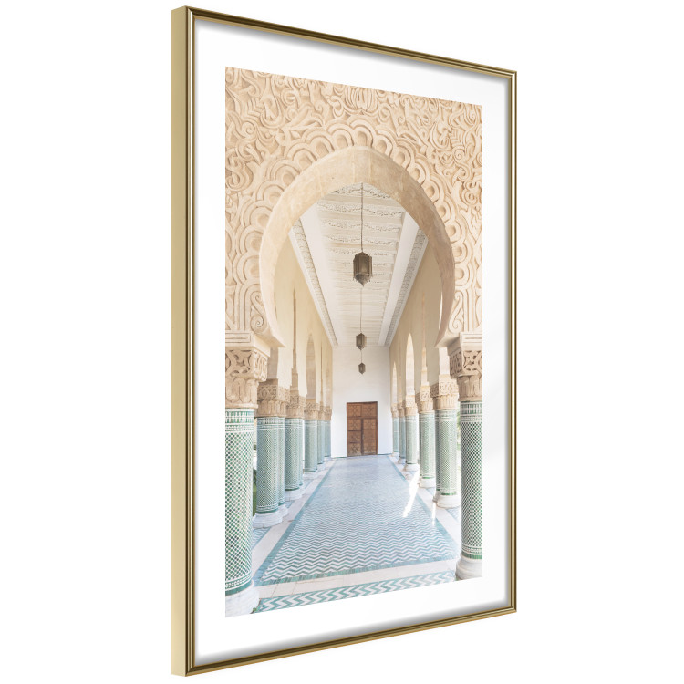 Wall Poster Turquoise Colonnade - hallway architecture with ornaments and columns 134768 additionalImage 10