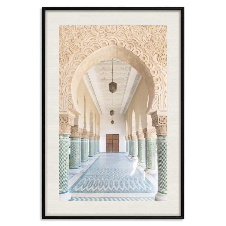 Wall Poster Turquoise Colonnade - hallway architecture with ornaments and columns 134768 additionalImage 19