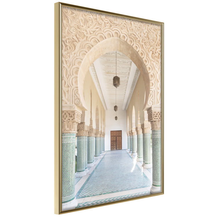 Wall Poster Turquoise Colonnade - hallway architecture with ornaments and columns 134768 additionalImage 12