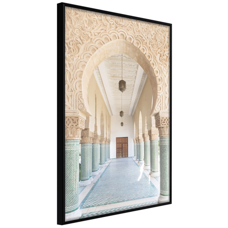 Wall Poster Turquoise Colonnade - hallway architecture with ornaments and columns 134768 additionalImage 13