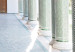Wall Poster Turquoise Colonnade - hallway architecture with ornaments and columns 134768 additionalThumb 2