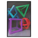 Poster Intertwined Symbols - colorful geometric figures mimicking a 3D effect 135168 additionalThumb 10