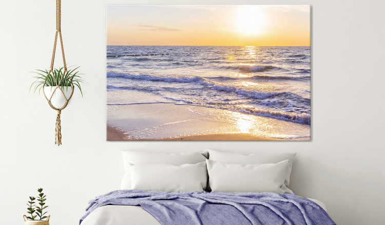 Large canvas print Calm Waves - Brown [Large Format] 136368 additionalImage 5