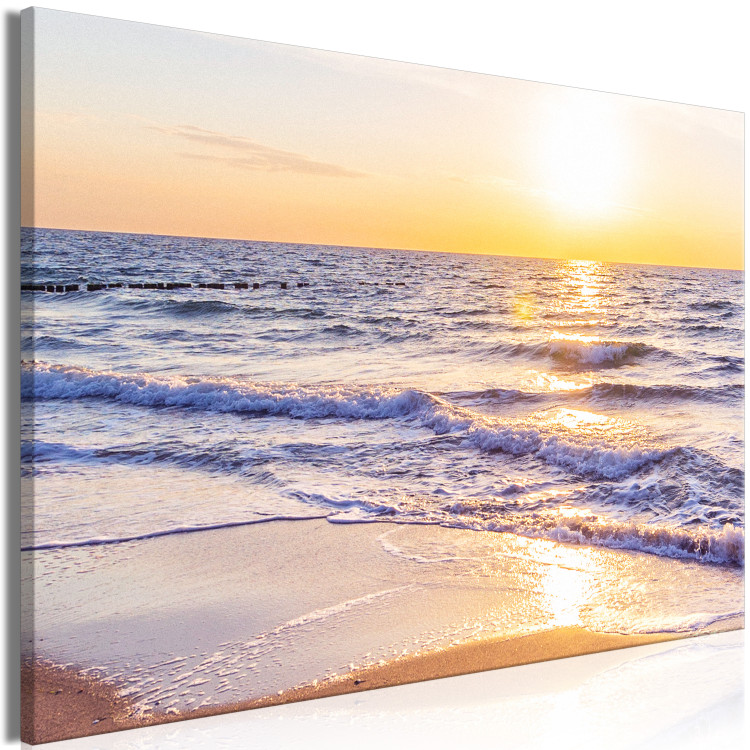 Large canvas print Calm Waves - Brown [Large Format] 136368 additionalImage 3