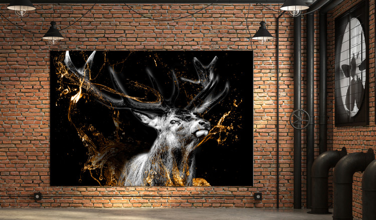 Large canvas print Golden Deer [Large Format] 137568 additionalImage 6