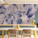 Wall Mural Provence - energetic flowers on a wood-textured background 143568 additionalThumb 6