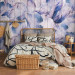 Wall Mural Provence - energetic flowers on a wood-textured background 143568 additionalThumb 2