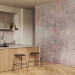 Wall Mural Mosaic - fragments of pink ornaments on a background of concrete texture 143768 additionalThumb 7