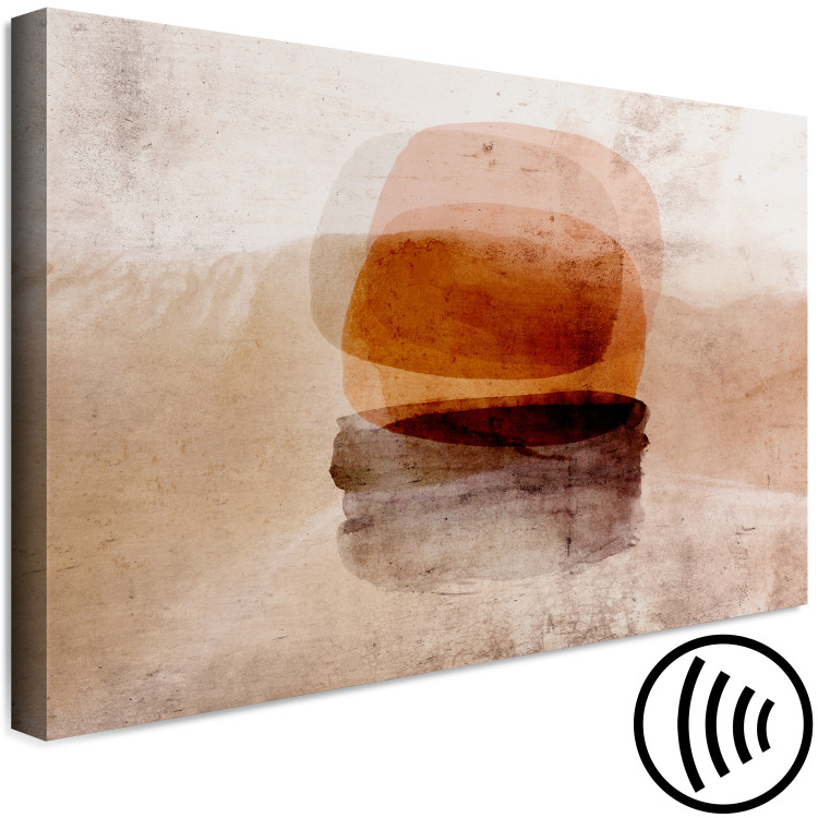 Canvas Art Print Abstraction (1-piece) - light sepia and amber watercolors 144068 additionalImage 6