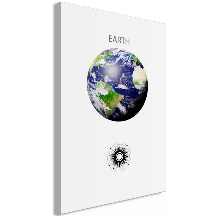 Canvas Art Print Green Planet II - Earth, Abstract Composition with the Solar System 146468 additionalImage 2