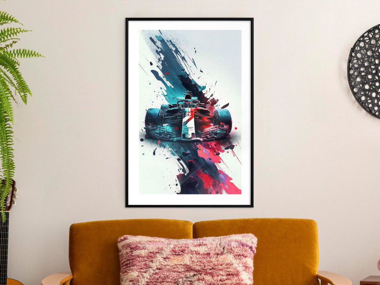 Poster Formula 1 - Racing Car in Blots of Paint 150668 additionalImage 13