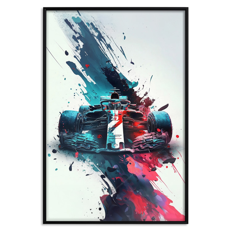 Poster Formula 1 - Racing Car in Blots of Paint 150668 additionalImage 17