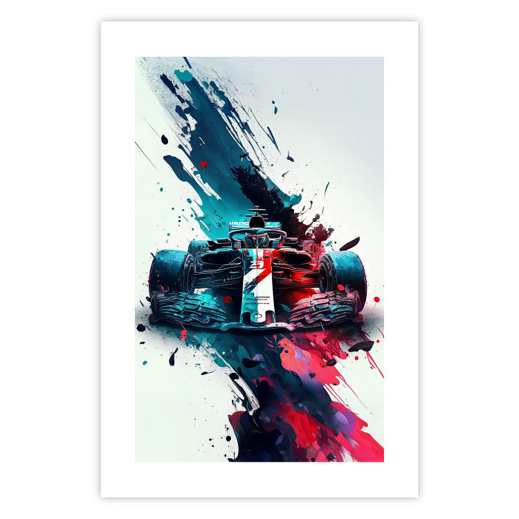 Poster Formula 1 - Racing Car in Blots of Paint 150668 additionalImage 16