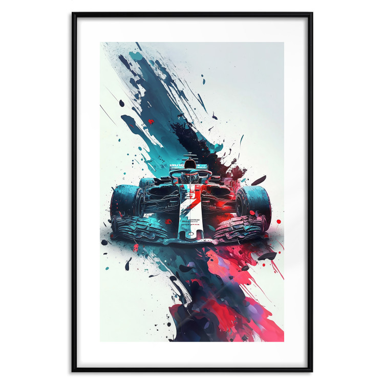 Poster Formula 1 - Racing Car in Blots of Paint 150668 additionalImage 19