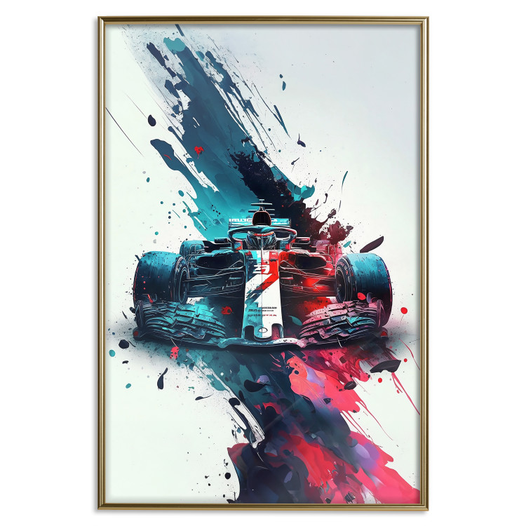 Poster Formula 1 - Racing Car in Blots of Paint 150668 additionalImage 18