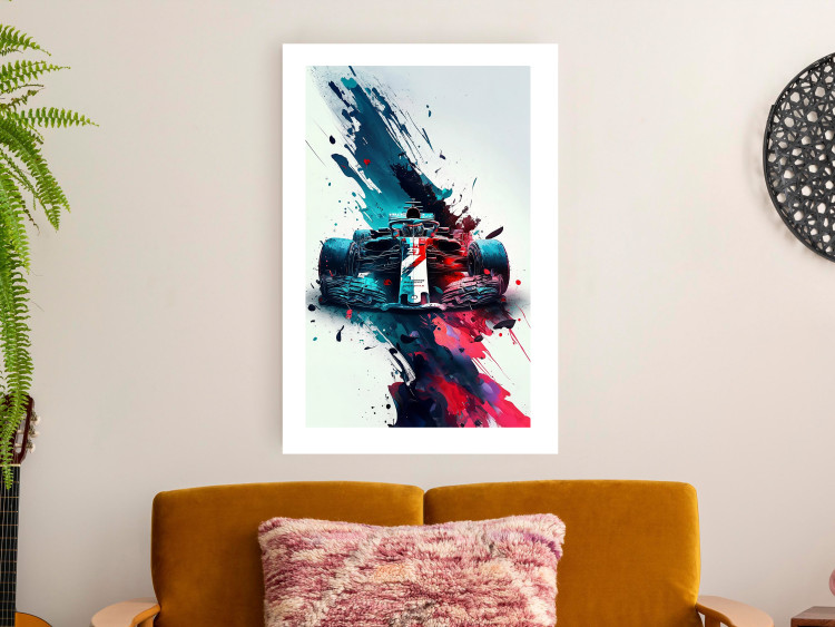 Poster Formula 1 - Racing Car in Blots of Paint 150668 additionalImage 11