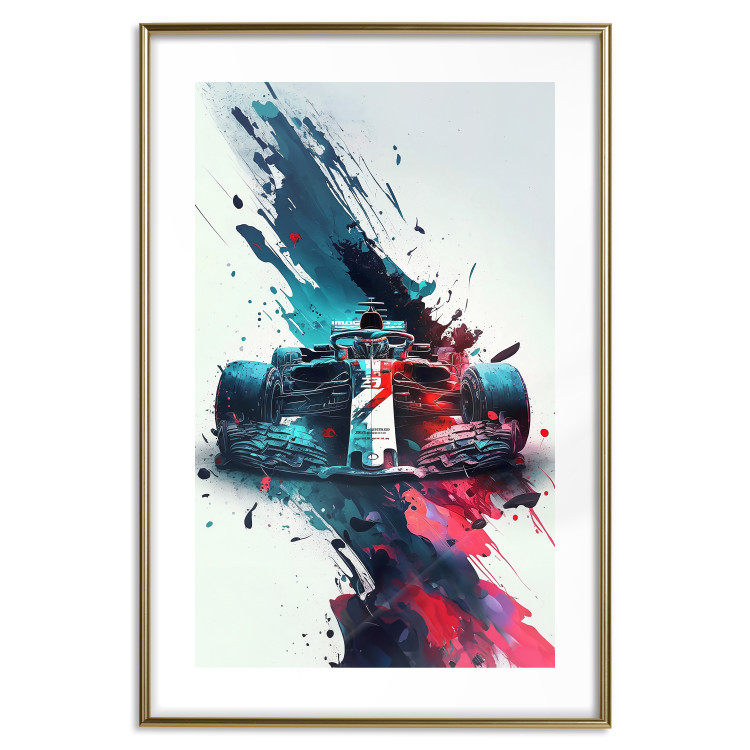 Poster Formula 1 - Racing Car in Blots of Paint 150668 additionalImage 20