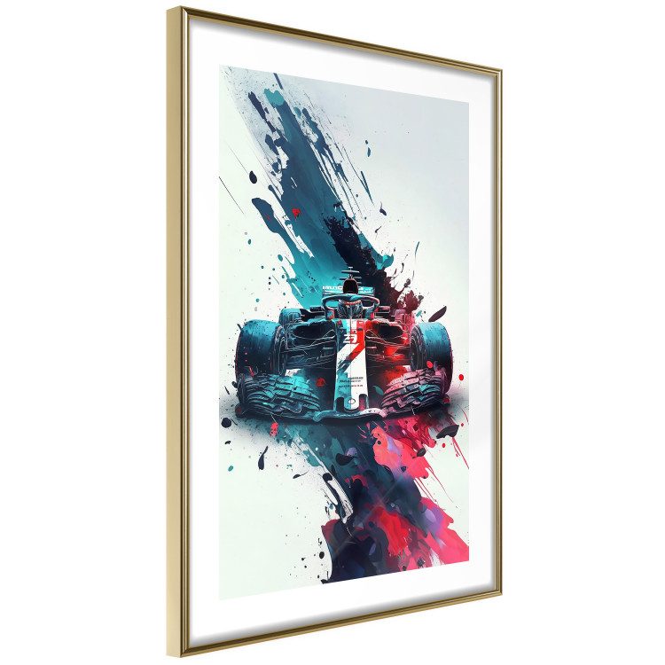 Poster Formula 1 - Racing Car in Blots of Paint 150668 additionalImage 8
