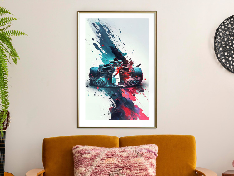 Poster Formula 1 - Racing Car in Blots of Paint 150668 additionalImage 14