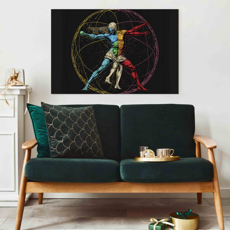 Canvas Art Print The Vitruvian Athlete - A Composition Inspired by Da Vinci’s Work 151068 additionalImage 9